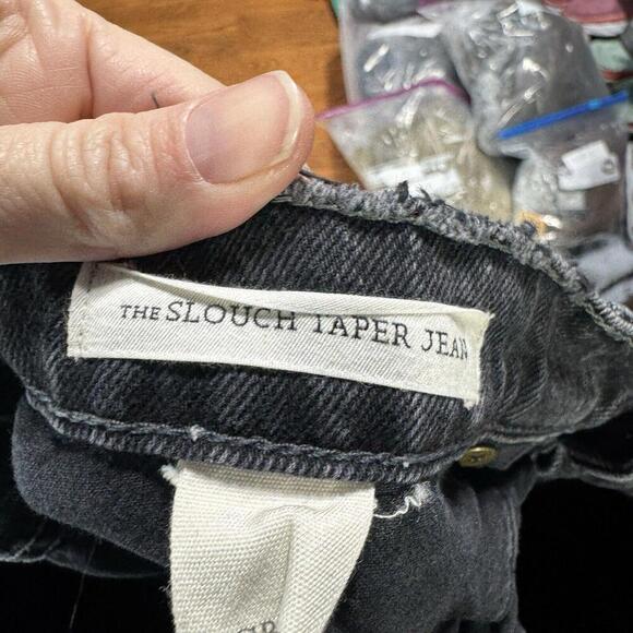 The Great jeans womens 31 black slouch taper high rise baggy loose relaxed work - Picture 7 of 9